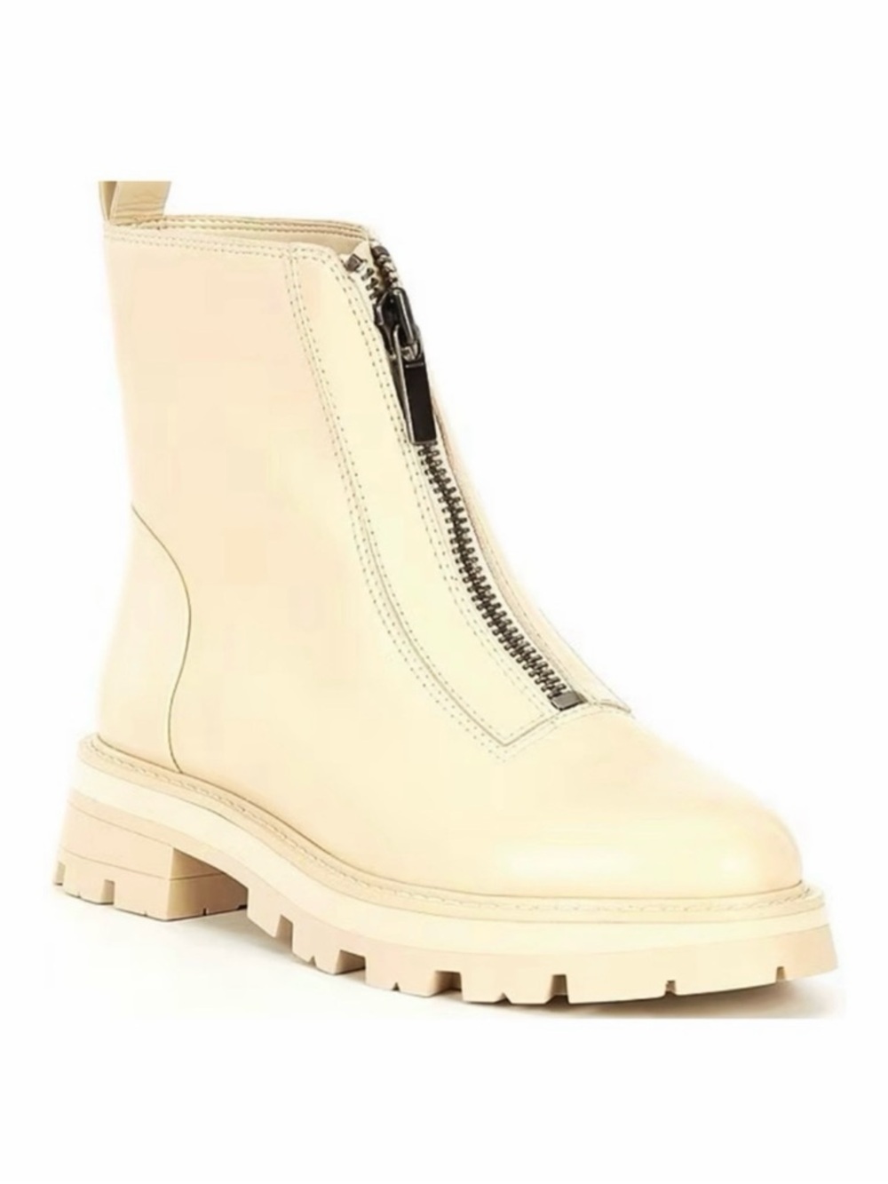 Gianni Bini Leather Ankle Boots with Zipper
